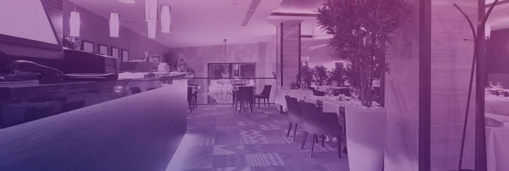 restaurant with purple overlay