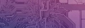 purple overlay over circuit board